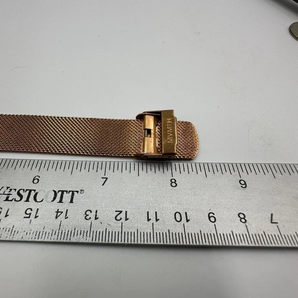 MVMT Hermosa Watch Women Rose Gold Tone 38MM Dial Mesh Band New Battery 8.5